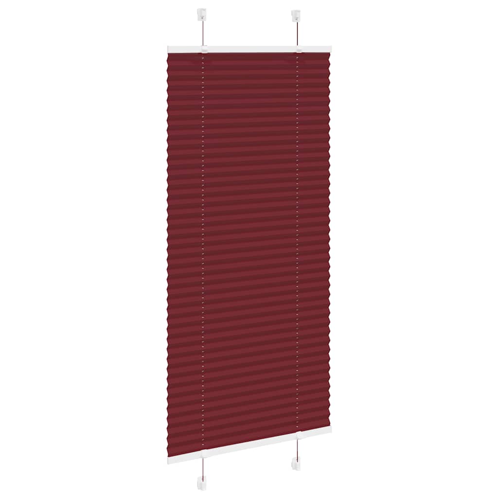 Tenda Plissettata Rosso Bordeaux 55x150 cm Larghezza Tessuto | homemem39