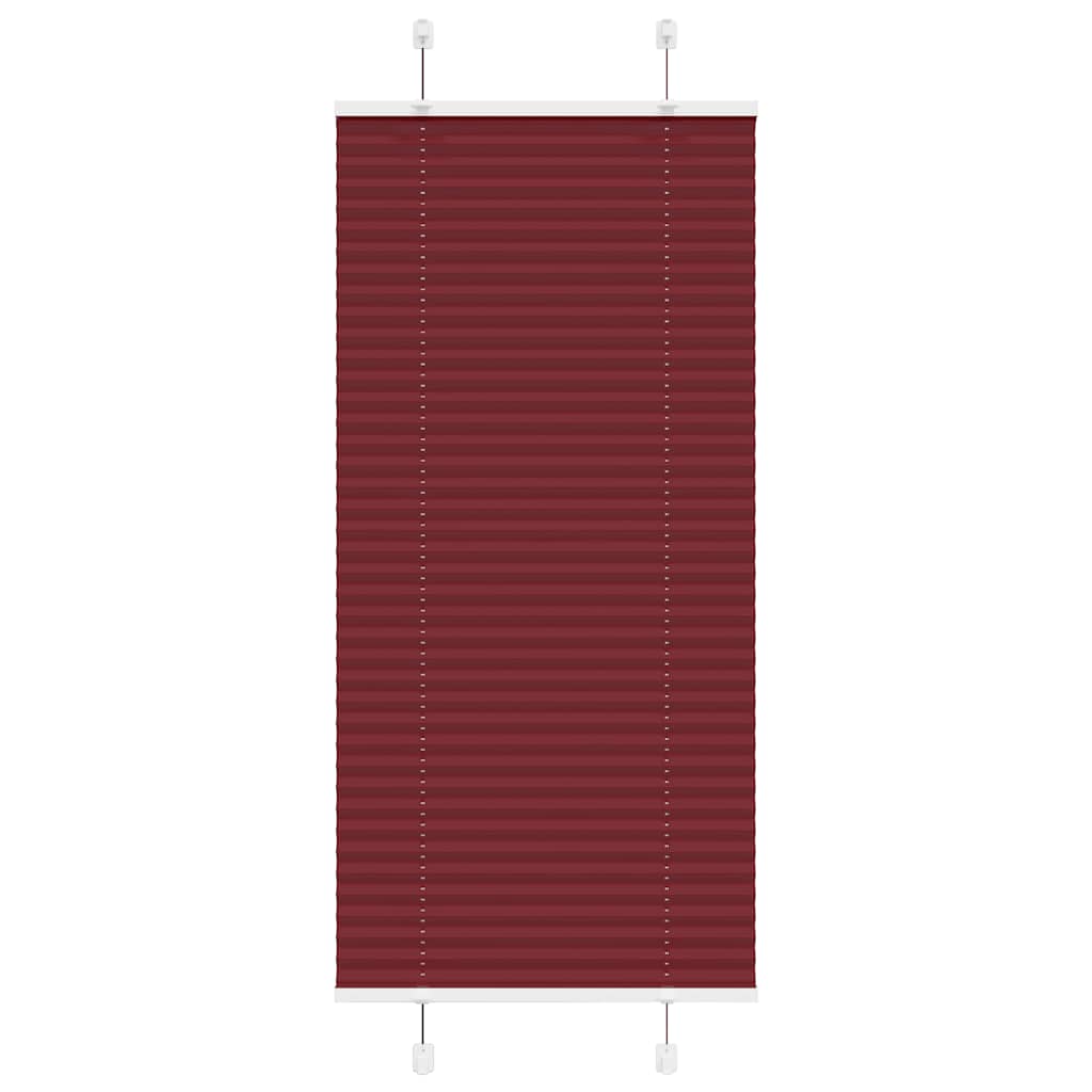 Tenda Plissettata Rosso Bordeaux 60x150 cm Larghezza Tessuto
