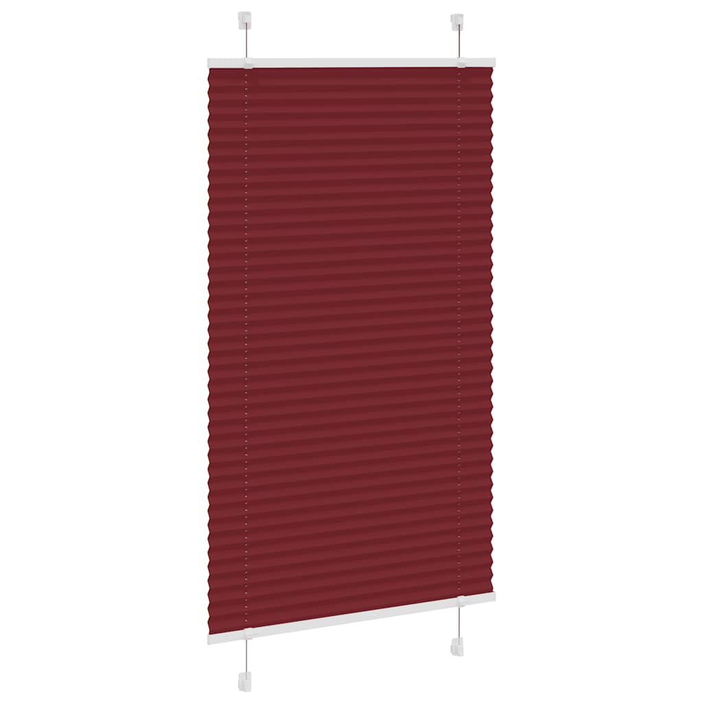 Tenda Plissettata Rosso Bordeaux 70x150 cm Larghezza Tessuto | homemem39