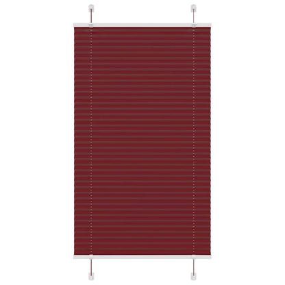Tenda Plissettata Rosso Bordeaux 75x150 cm Larghezza Tessuto