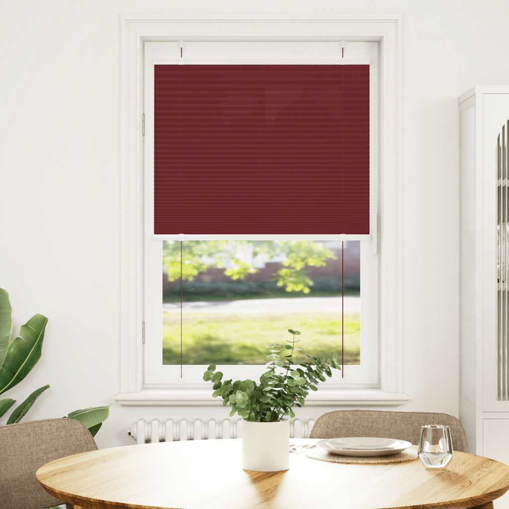 Tenda Plissettata Rosso Bordeaux 75x150 cm Larghezza Tessuto
