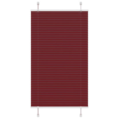 Tenda Plissettata Rosso Bordeaux 80x150 cm Larghezza Tessuto
