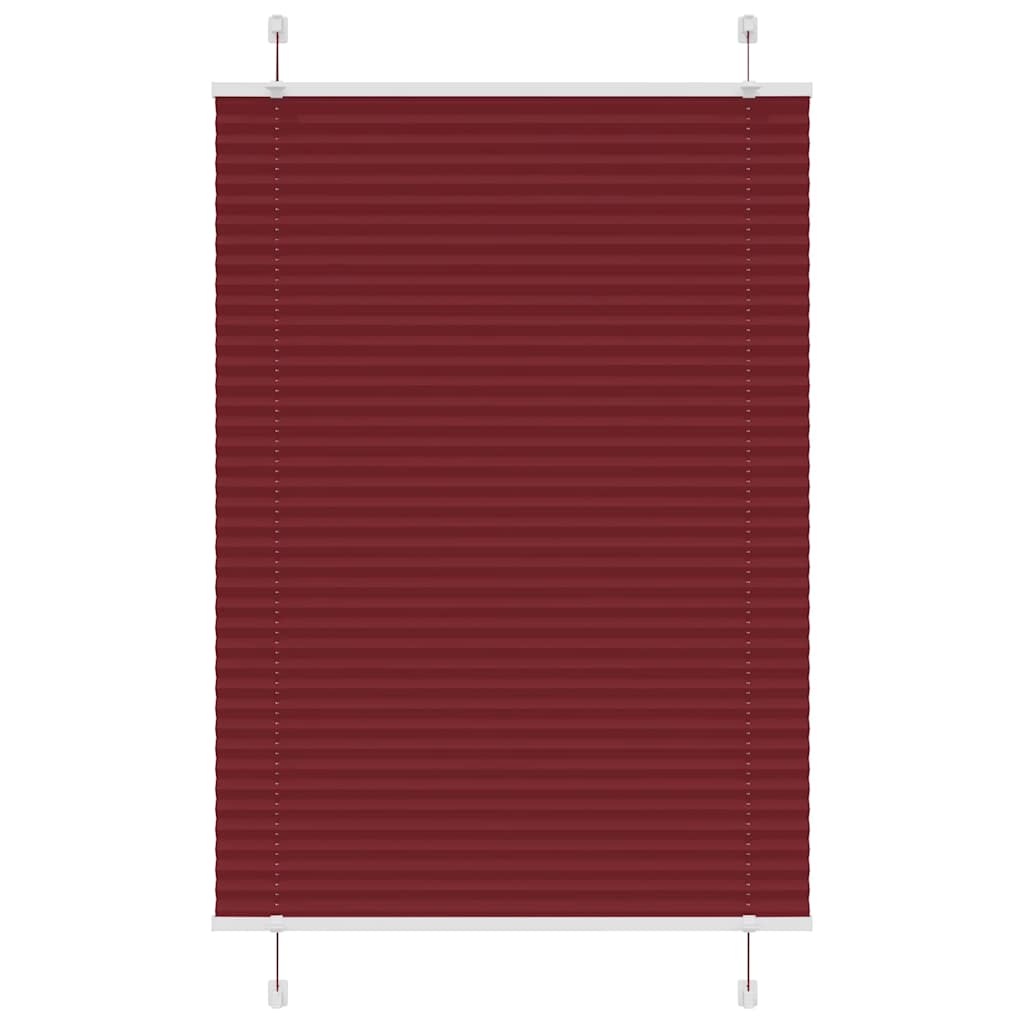 Tenda Plissettata Rosso Bordeaux 85x150 cm Larghezza Tessuto