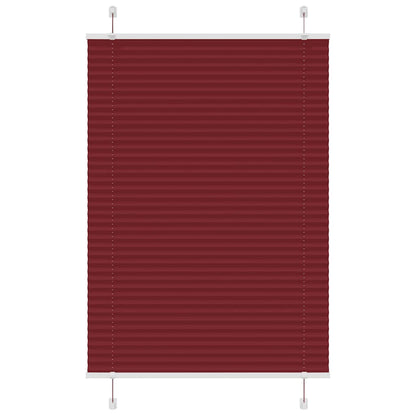 Tenda Plissettata Rosso Bordeaux 100x150 cm Larghezza Tessuto