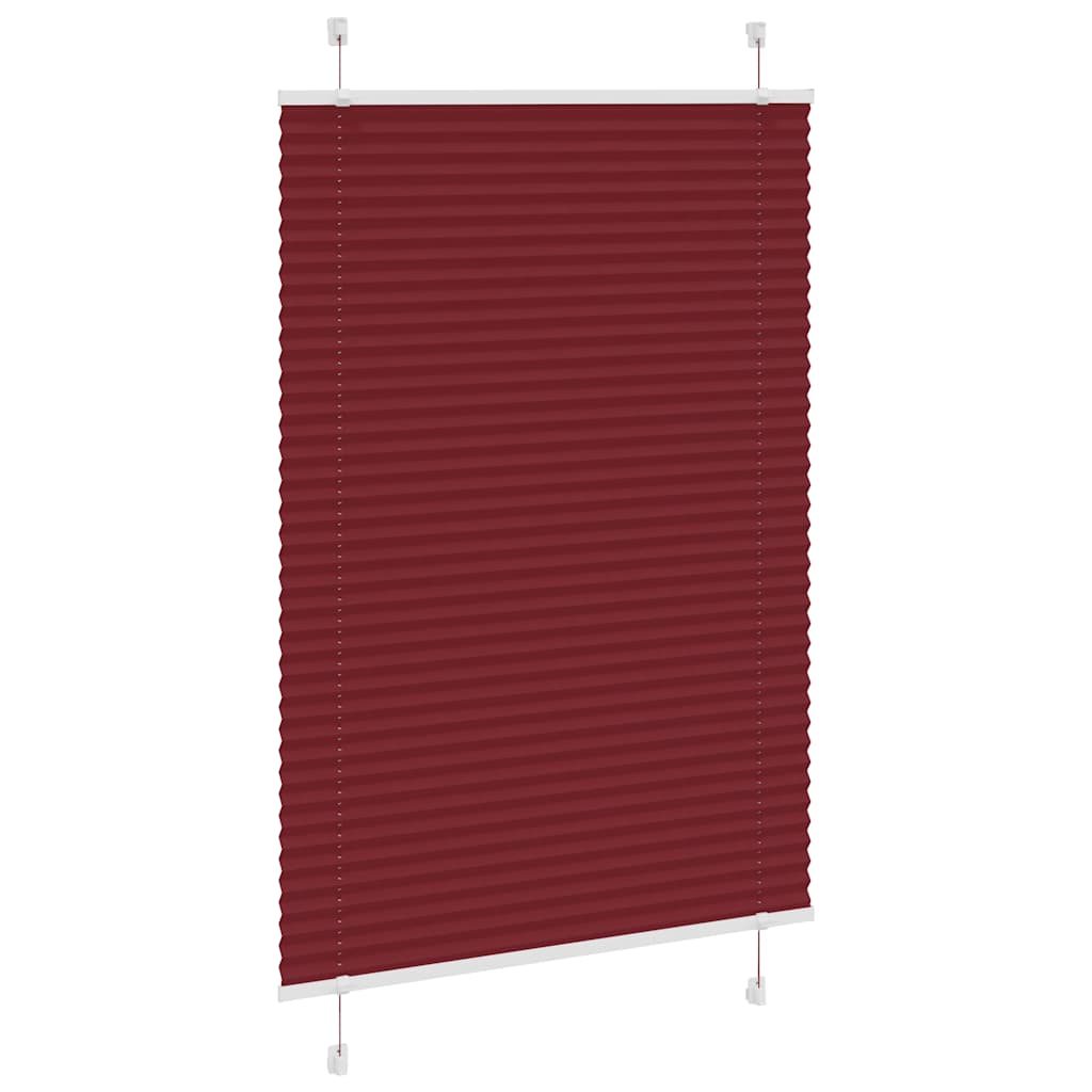Tenda Plissettata Rosso Bordeaux 100x150 cm Larghezza Tessuto | homemem39