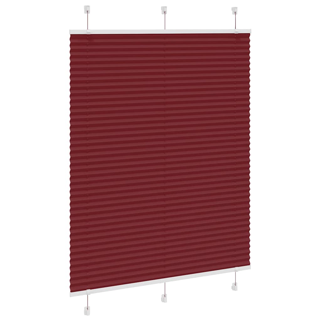 Tenda Plissettata Rosso Bordeaux 110x150 cm Larghezza Tessuto | homemem39