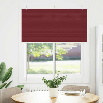 Tenda Plissettata Rosso Bordeaux 115x150 cm Larghezza Tessuto | homemem39