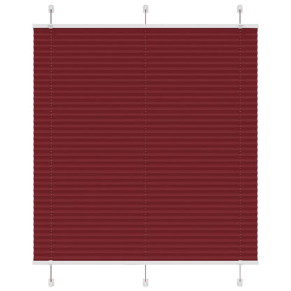 Tenda Plissettata Rosso Bordeaux 120x150 cm Larghezza Tessuto