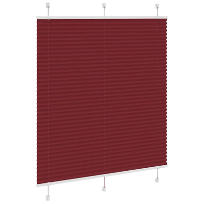 Tenda Plissettata Rosso Bordeaux 120x150 cm Larghezza Tessuto | homemem39