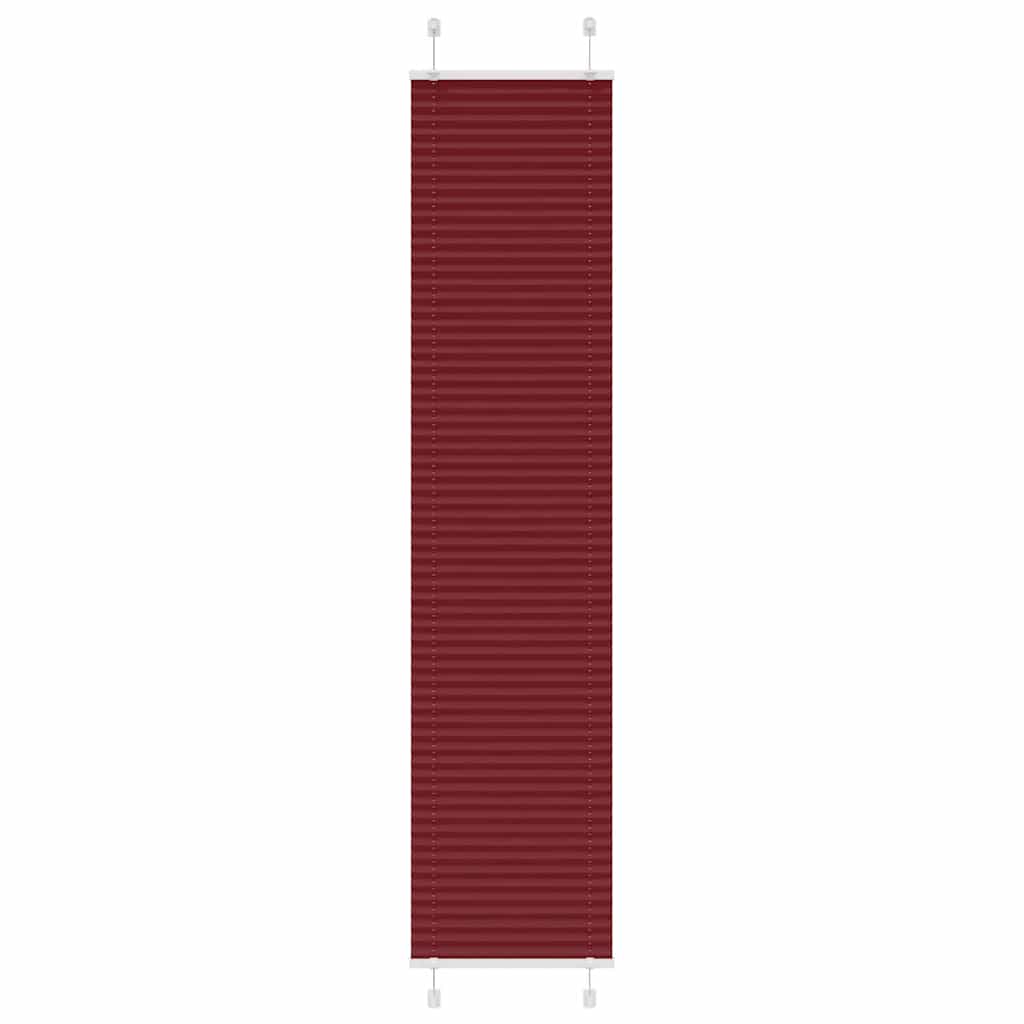 Tenda Plissettata Rosso Bordeaux 40x200 cm Larghezza Tessuto