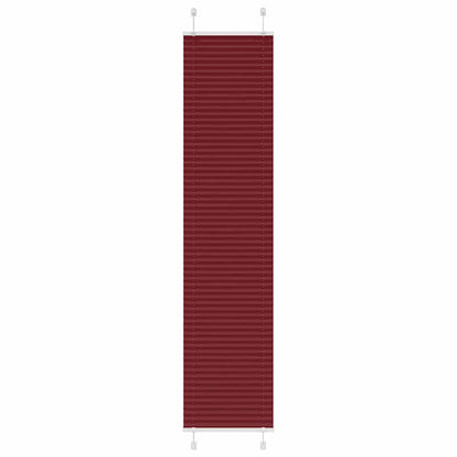 Tenda Plissettata Rosso Bordeaux 40x200 cm Larghezza Tessuto