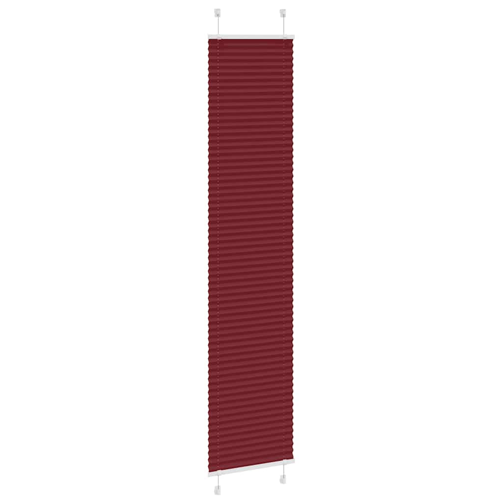 Tenda Plissettata Rosso Bordeaux 45x200 cm Larghezza Tessuto | homemem39