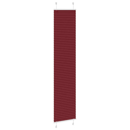 Tenda Plissettata Rosso Bordeaux 45x200 cm Larghezza Tessuto | homemem39