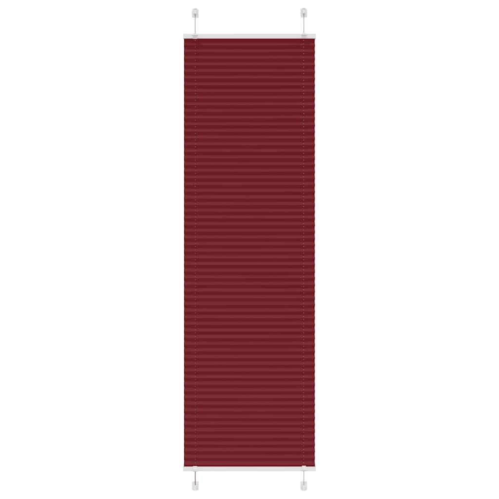 Tenda Plissettata Rosso Bordeaux 60x200 cm Larghezza Tessuto