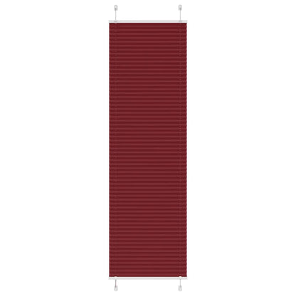 Tenda Plissettata Rosso Bordeaux 65x200 cm Larghezza Tessuto