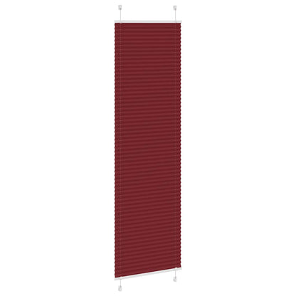 Tenda Plissettata Rosso Bordeaux 65x200 cm Larghezza Tessuto | homemem39