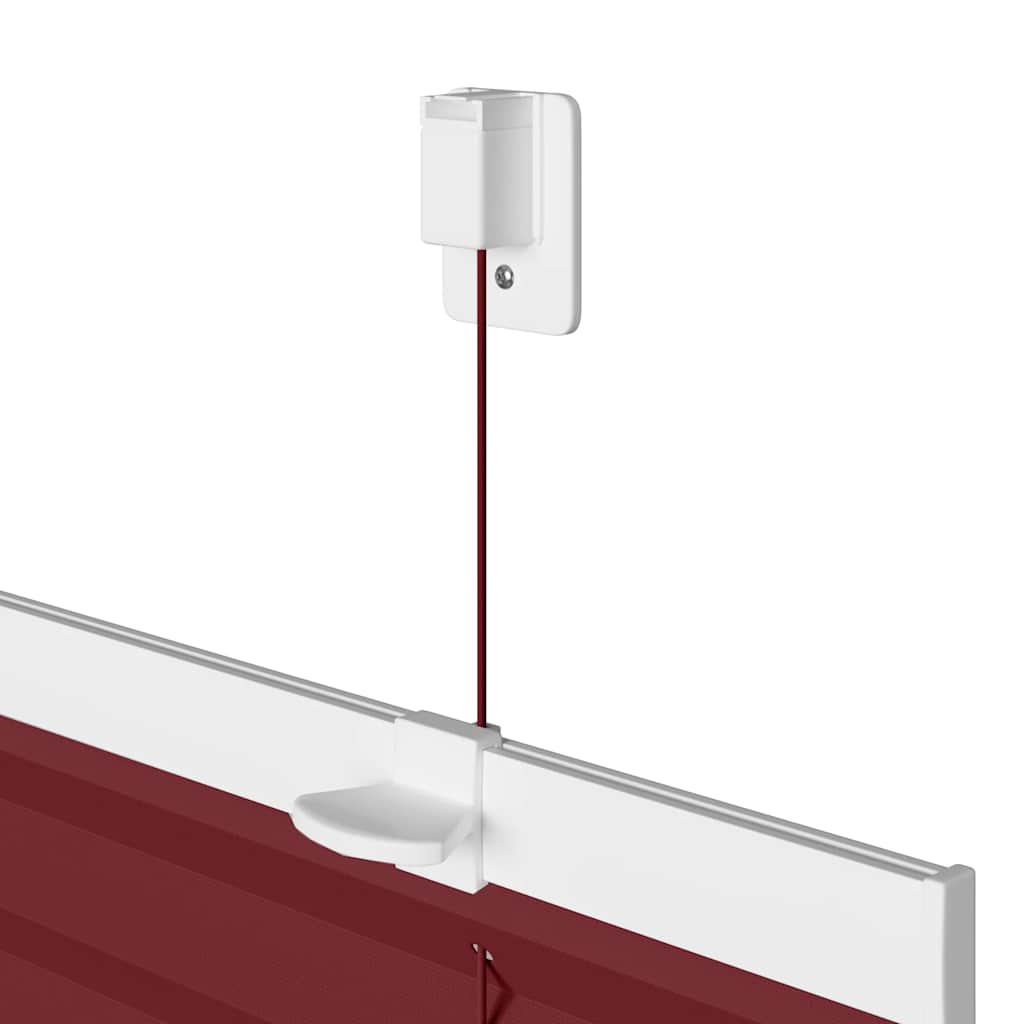 Tenda Plissettata Rosso Bordeaux 65x200 cm Larghezza Tessuto | homemem39