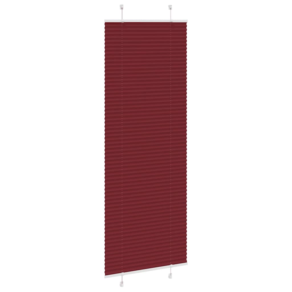 Tenda Plissettata Rosso Bordeaux 70x200 cm Larghezza Tessuto | homemem39
