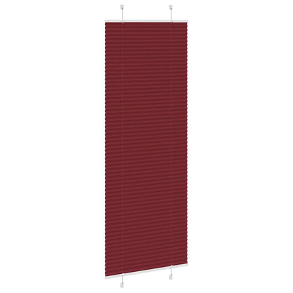 Tenda Plissettata Rosso Bordeaux 70x200 cm Larghezza Tessuto | homemem39