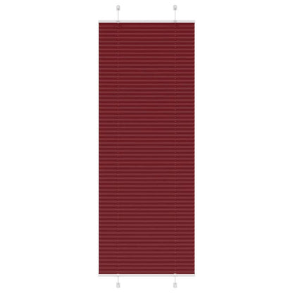 Tenda Plissettata Rosso Bordeaux 80x200 cm Larghezza Tessuto