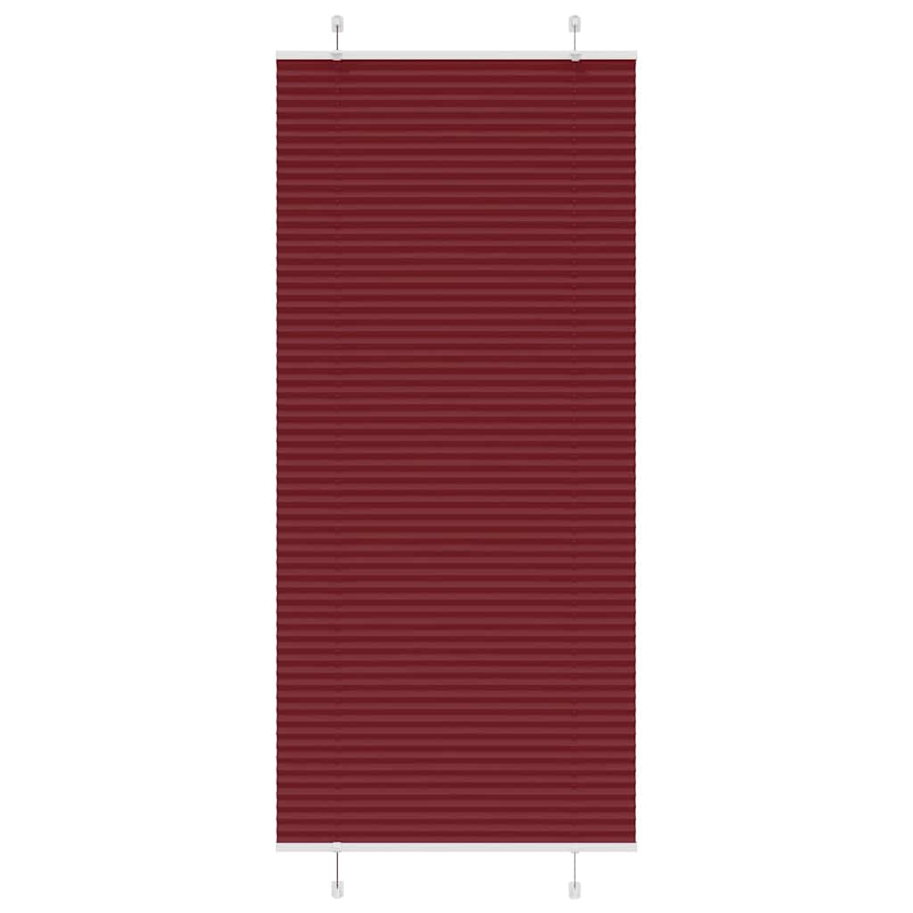 Tenda Plissettata Rosso Bordeaux 90x200 cm Larghezza Tessuto