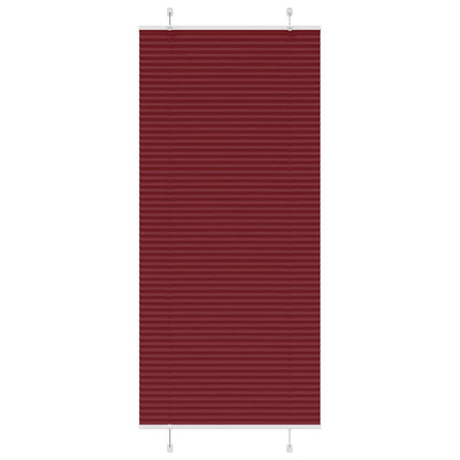 Tenda Plissettata Rosso Bordeaux 95x200 cm Larghezza Tessuto