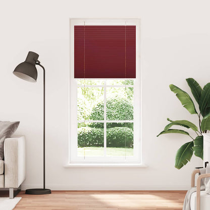 Tenda Plissettata Rosso Bordeaux 95x200 cm Larghezza Tessuto | homemem39