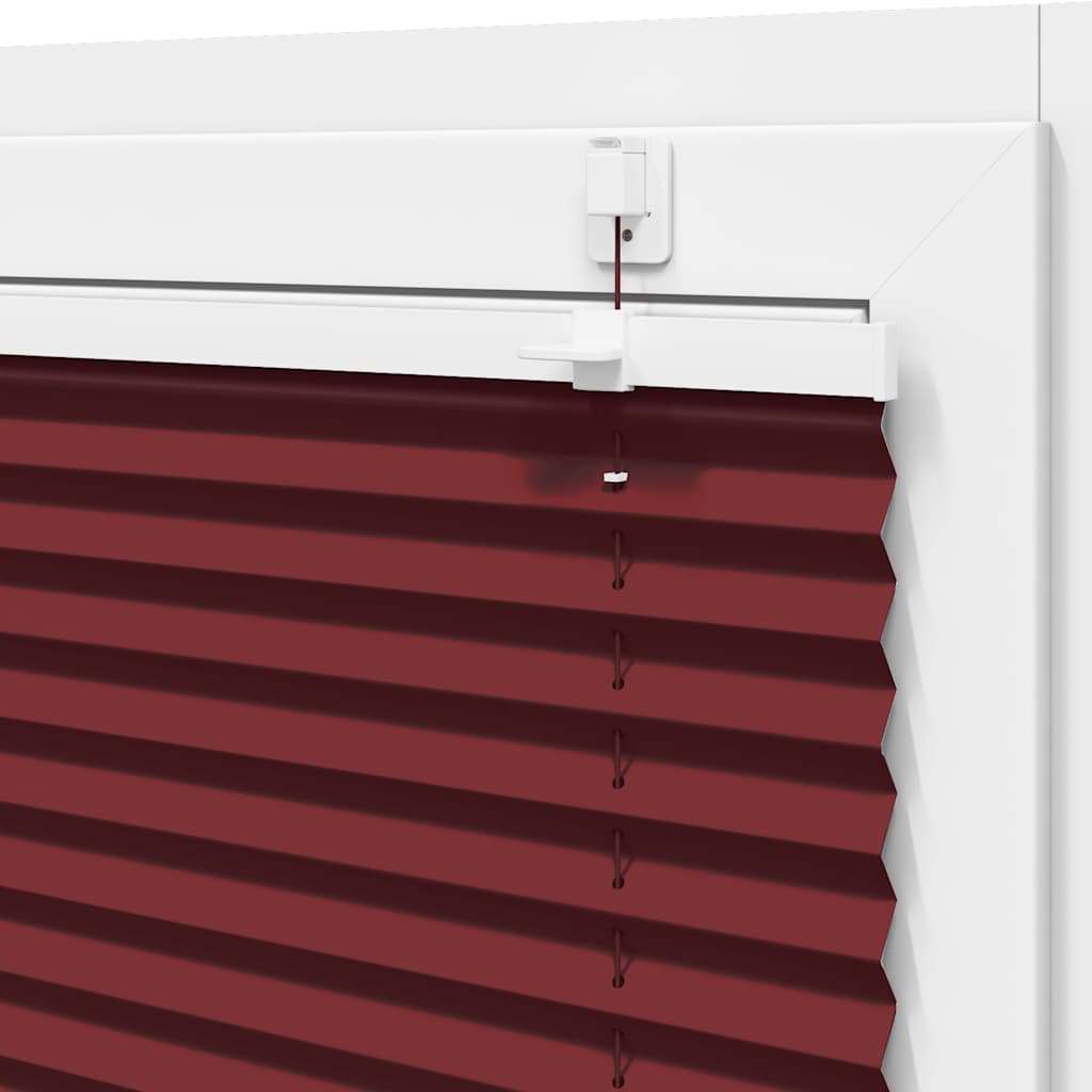 Tenda Plissettata Rosso Bordeaux 95x200 cm Larghezza Tessuto | homemem39