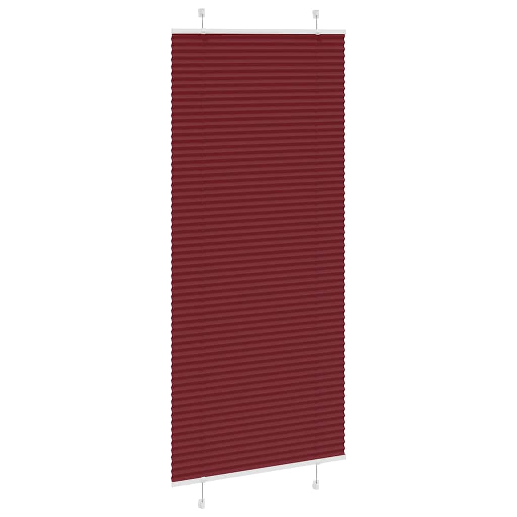 Tenda Plissettata Bordeaux Rosso 100x200 cm Larghezza Tessuto | homemem39