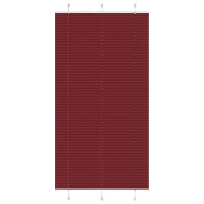 Tenda Plissettata Rosso Bordeaux 105x200 cm Larghezza Tessuto
