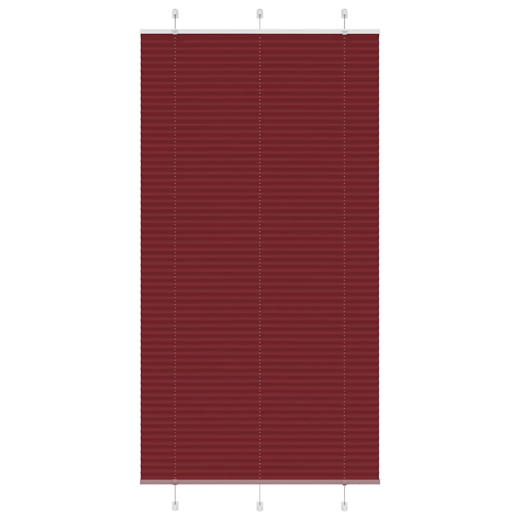 Tenda Plissettata Rosso Bordeaux 110x200 cm Larghezza Tessuto