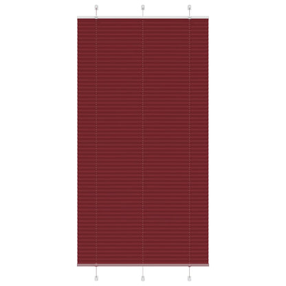 Tenda Plissettata Rosso Bordeaux 110x200 cm Larghezza Tessuto