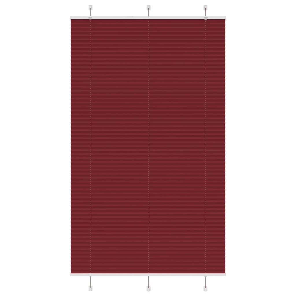 Tenda Plissettata Rosso Bordeaux 115x200 cm Larghezza Tessuto