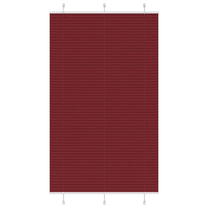 Tenda Plissettata Rosso Bordeaux 120x200 cm Larghezza Tessuto