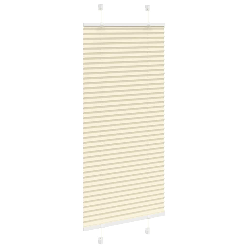 Tenda Plissettata Crema 65x100 cm Larghezza Tessuto 64,4 cm | homemem39