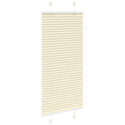 Tenda Plissettata Crema 65x100 cm Larghezza Tessuto 64,4 cm | homemem39