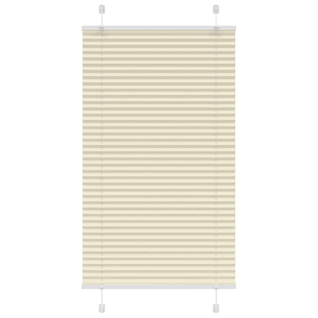 Tenda Plissettata Crema 75x100 cm Larghezza Tessuto 74,4 cm