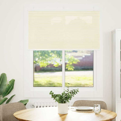 Tenda Plissettata Crema 110x100 cm Larghezza Tessuto 109,4 cm | homemem39