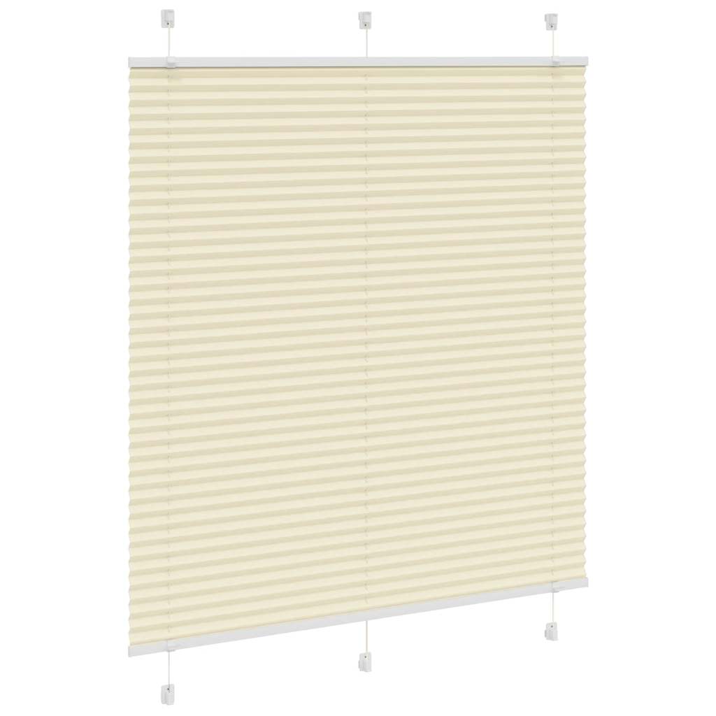 Tenda Plissettata Crema 115x150 cm Larghezza Tessuto 114,4 cm | homemem39