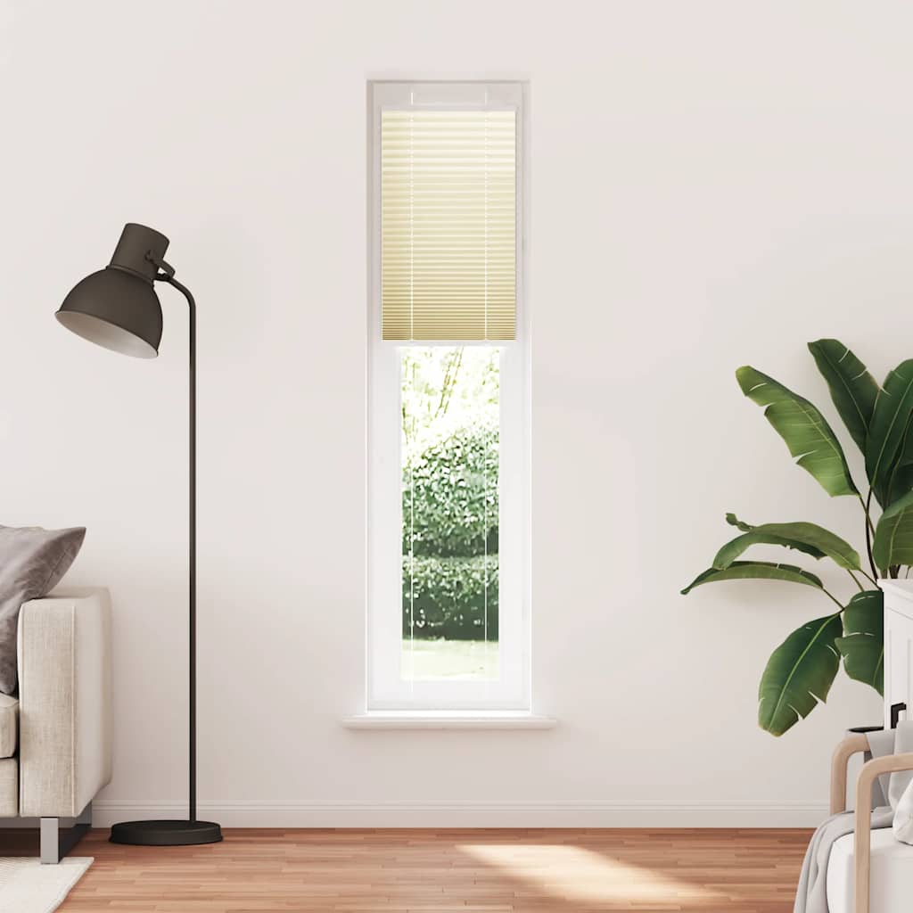 Tenda Plissettata Crema 40x200 cm Larghezza Tessuto 39,4 cm | homemem39