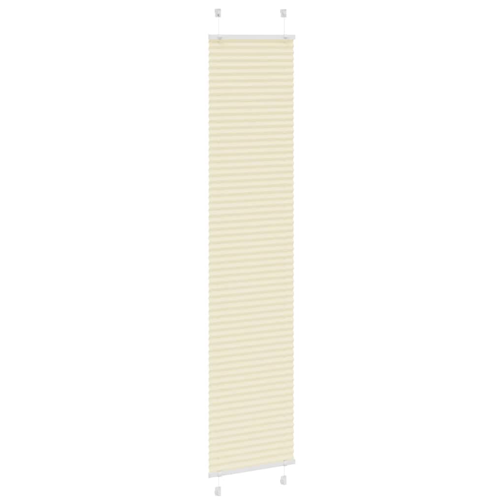 Tenda Plissettata Crema 50x200 cm Larghezza Tessuto 49,4 cm | homemem39