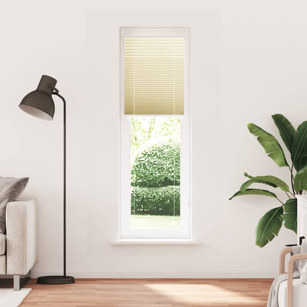Tenda Plissettata Crema 60x200 cm Larghezza Tessuto 59,4 cm | homemem39