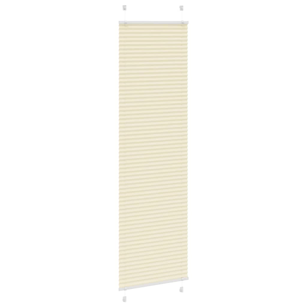 Tenda Plissettata Crema 60x200 cm Larghezza Tessuto 59,4 cm | homemem39
