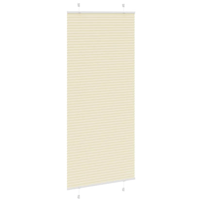 Tenda Plissettata Crema 85x200 cm Larghezza Tessuto 84,4 cm | homemem39