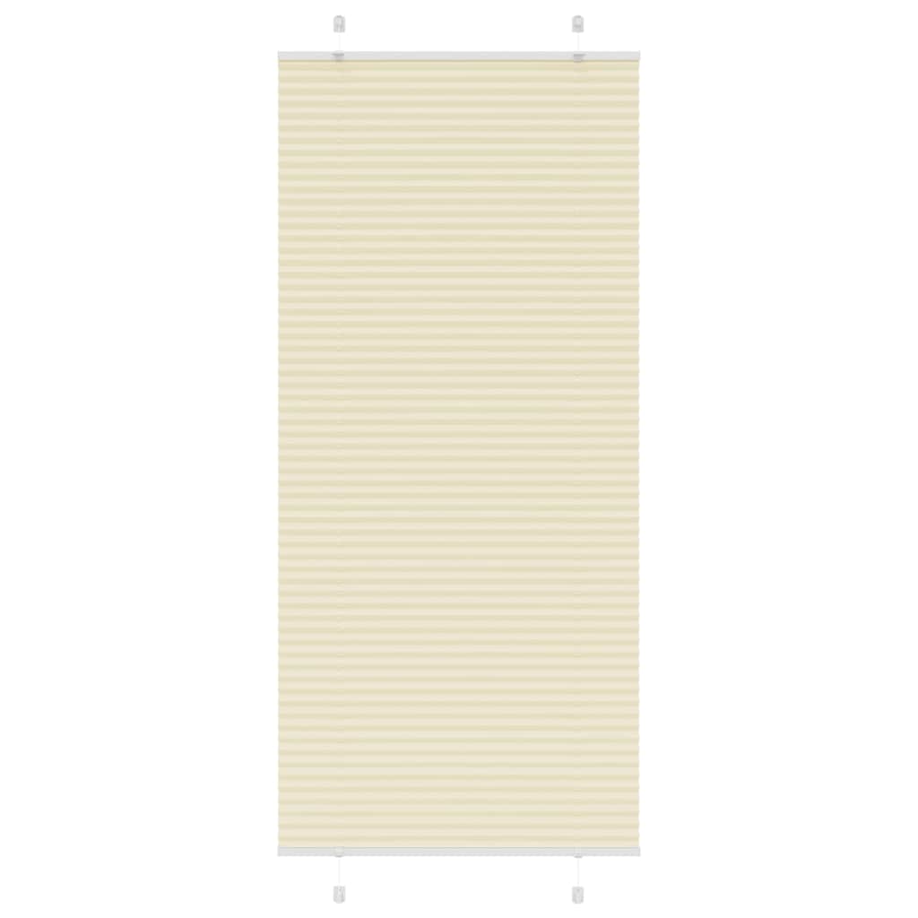 Tenda Plissettata Crema 95x200 cm Larghezza Tessuto 94,4 cm