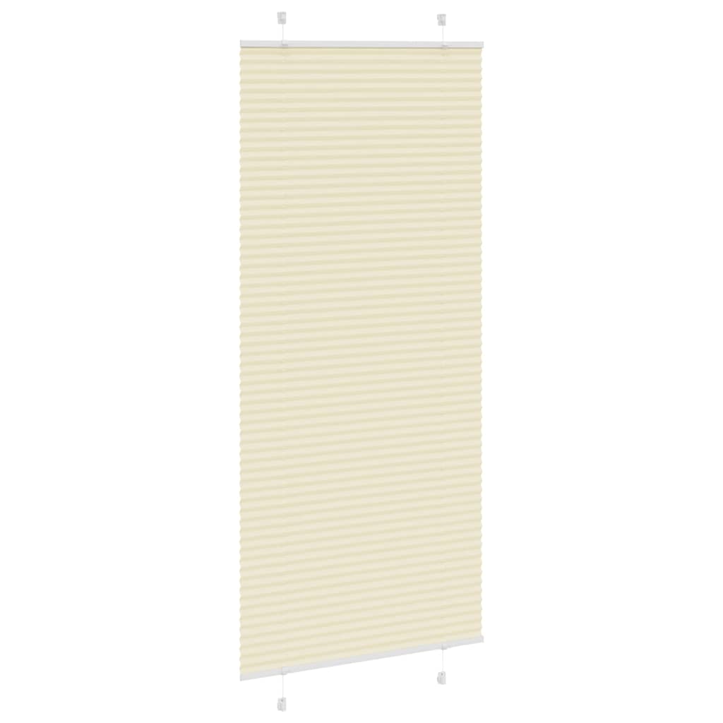 Tenda Plissettata Crema 100x200 cm Larghezza Tessuto 99,4 cm | homemem39