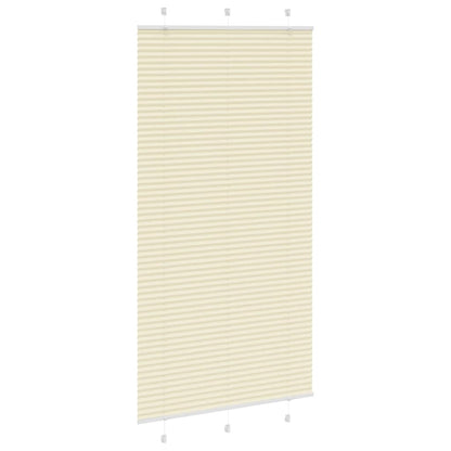 Tenda Plissettata Crema 105x200 cm Larghezza Tessuto 104,4 cm | homemem39