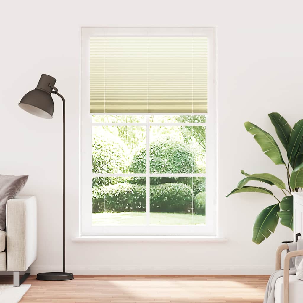 Tenda Plissettata Crema 120x200 cm Larghezza Tessuto 119,4 cm | homemem39