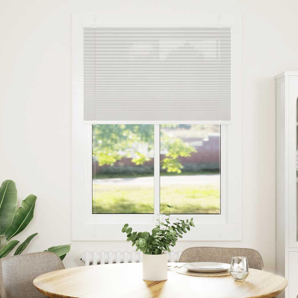 Tenda Plissettata Grigio Chiaro 85x100 cm Larghezza Tessuto | homemem39