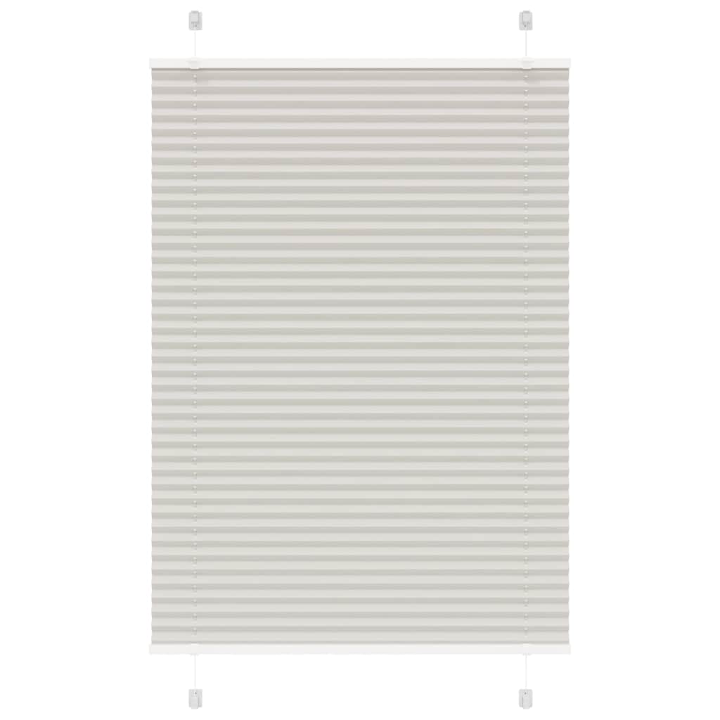 Tenda Plissettata Grigio Chiaro 90x100 cm Larghezza Tessuto